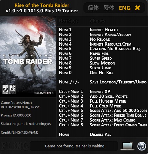 دانلود ترینر بازی Rise of the Tomb Raider 