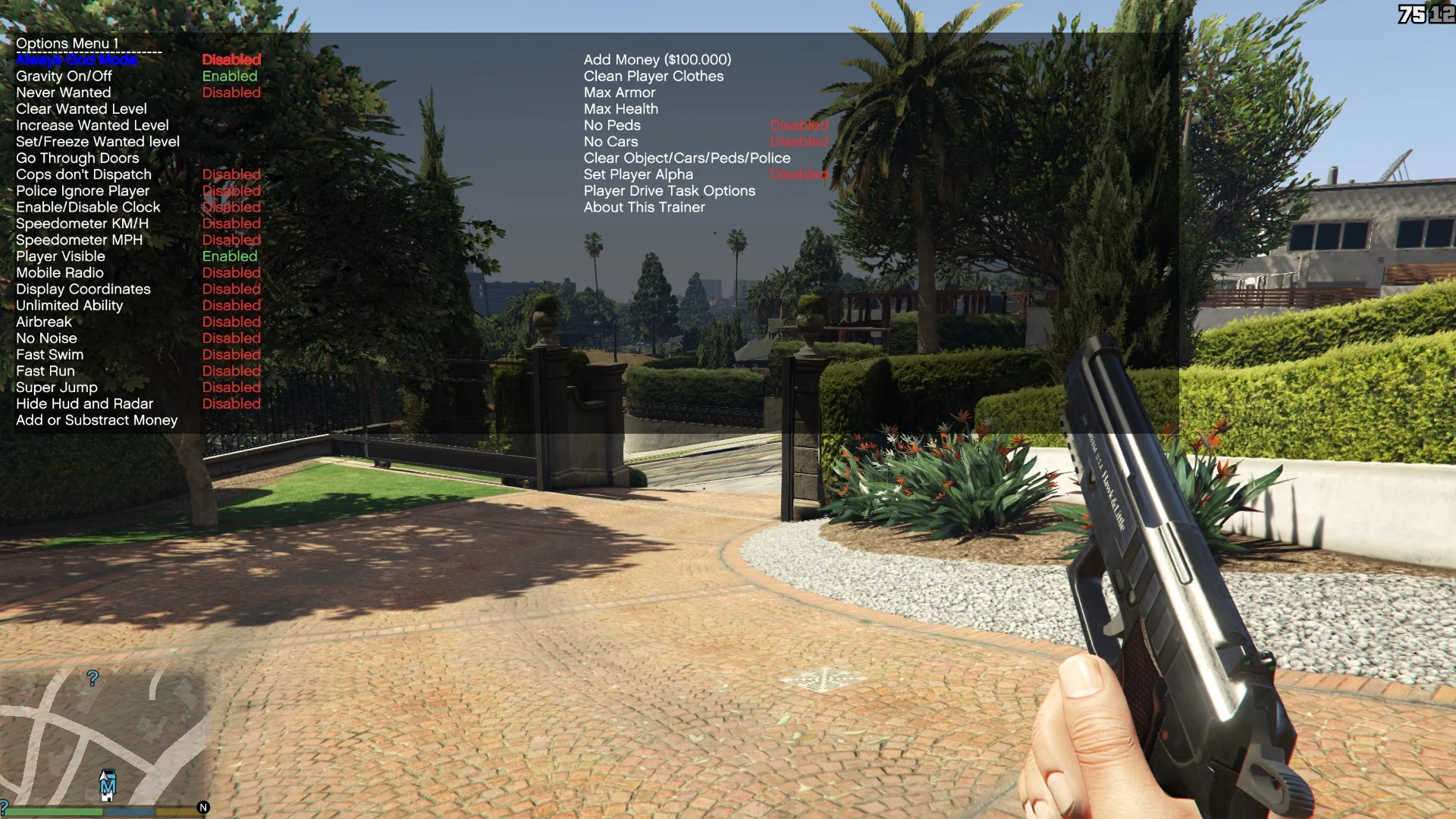 Simple Trainer برای بازی GTA V